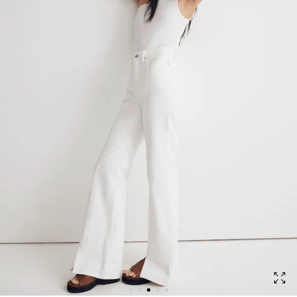 Baggy flare jeans in tile white sz 25 - Picture 3 of 11